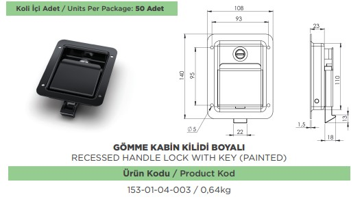 GOMME KABIN KILIDI BOYALI
